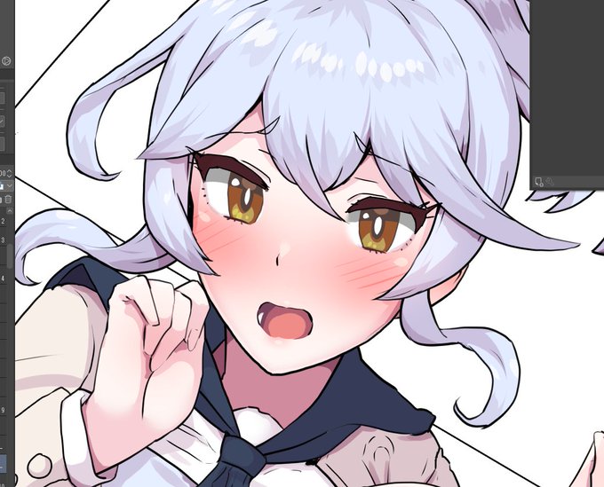 本日公開予定のFANBOX,Fantia限定絵、ベース部分まで。仕上げと差分を作って、この後公開予定です。 