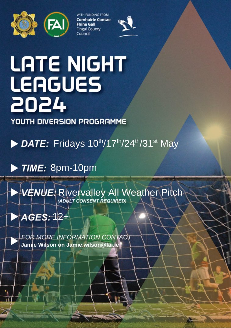Late Night League in May at Rivervalley @FingalSports @FAIreland @rvrfc1981