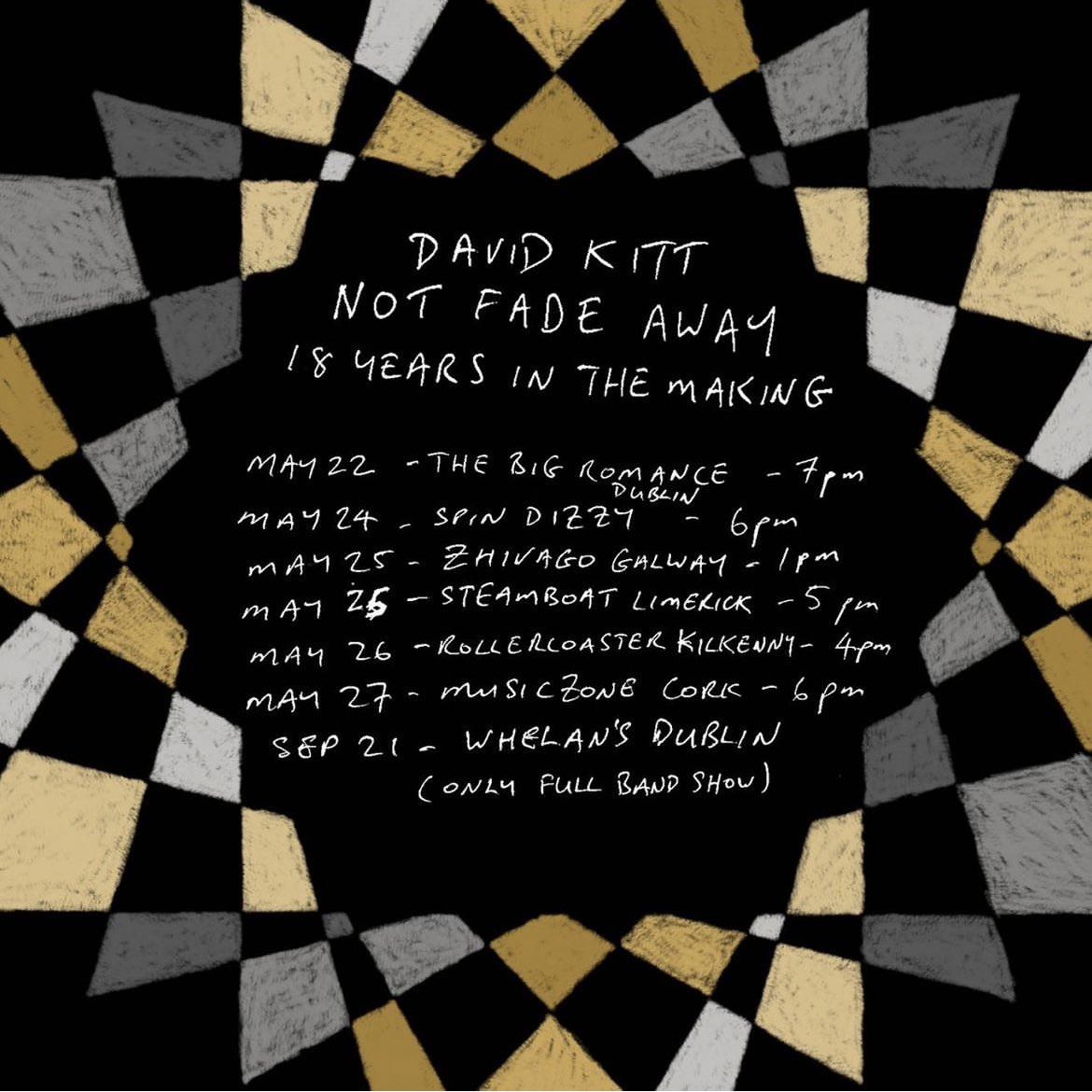 David Kitt’s ‘Not Fade Away’ will be on vinyl for the first time since its 2006 on May 24 with a brand new song ‘Love Someone Else’ featuring Niamh Regan. 

David will be with us on May 25 at 1pm for an instore performance &amp; album signing!
