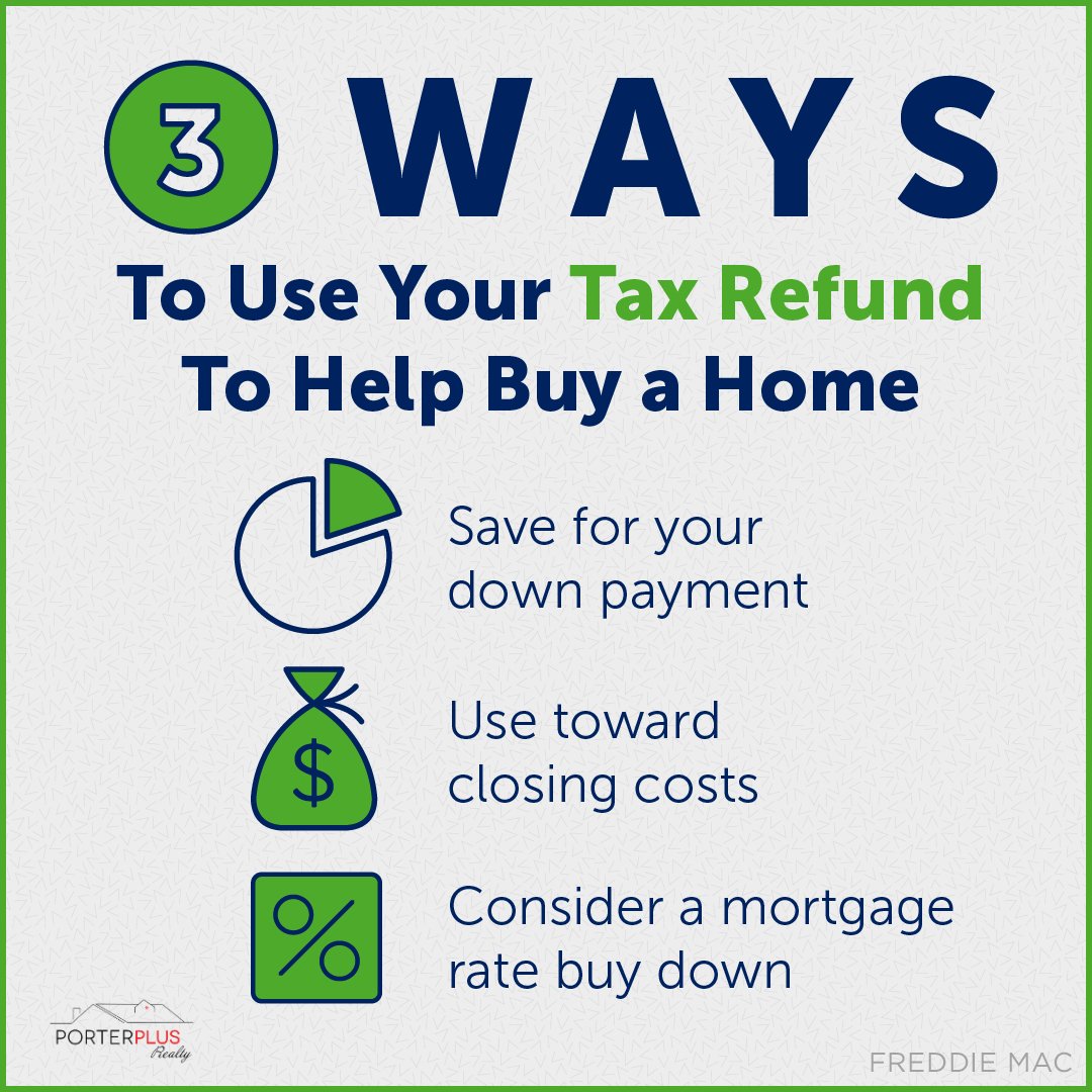 Got a big tax return coming your way?

Whether you want to beef up that down payment, tackle closing costs, or do a buy down to snag a better mortgage rate, your refund could be the game-changer you need.

#tuesdaytips #firsttimehomebuyer #keepingcurrentmatters #porterplusrealty