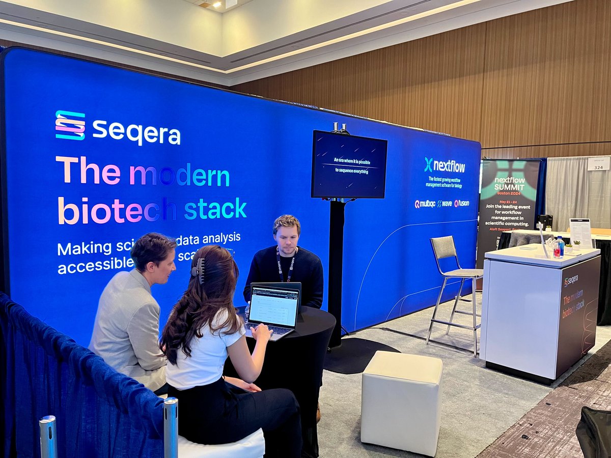 SeqeraLabs's tweet photo. Are you ready for #BioITWorld? We sure are! 🤩 Swing by booth #318 to meet our team and grab some sweet swag! And don't forget that today our CEO @EvanFloden will be giving a talk 💬
➡️ 12:10 PM - Bioinformatics track https://t.co/sVI7h0HTVa