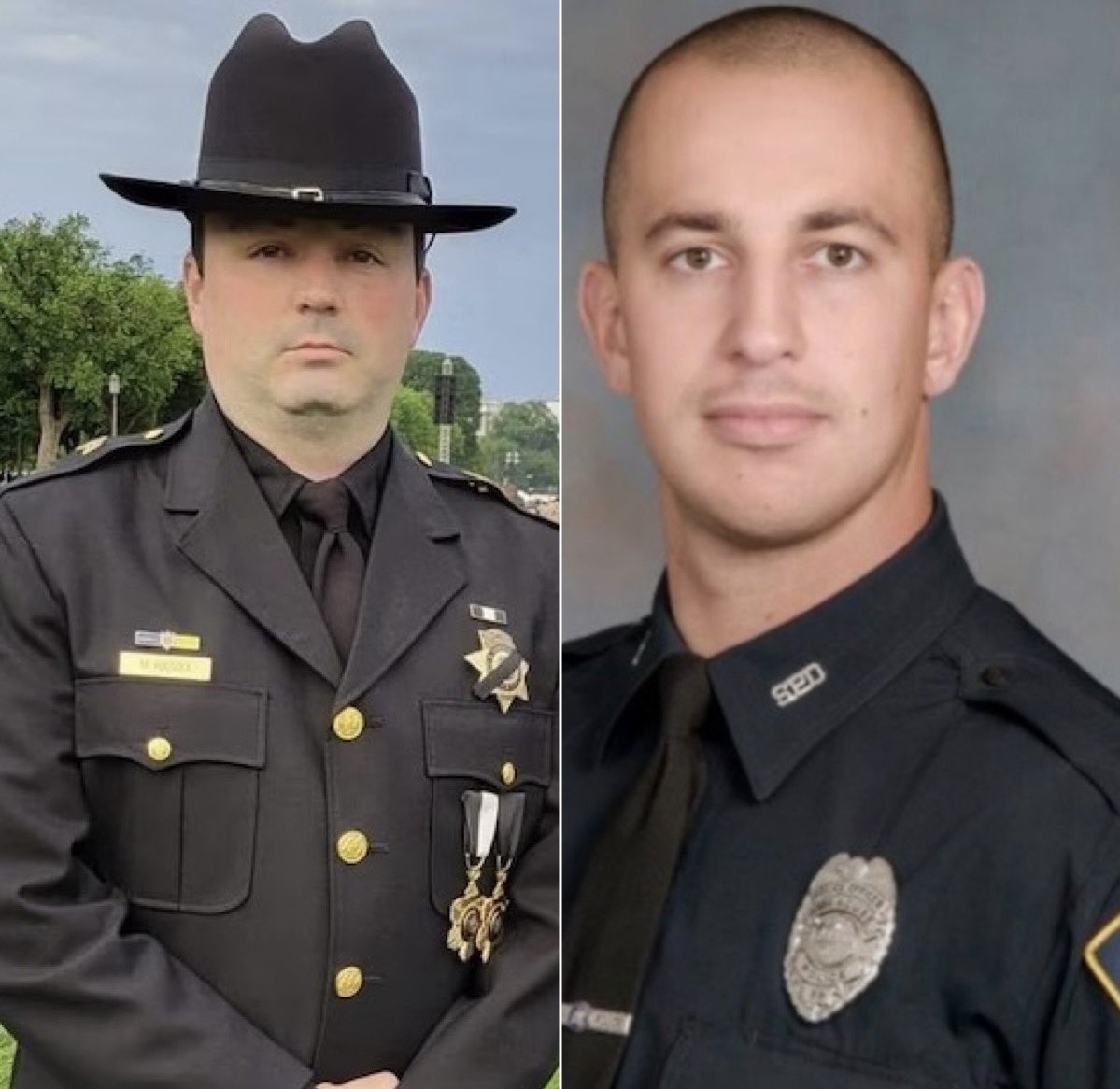 Rest in peace LT Michael Hoosock, Onondaga County SO, & PO Michael Jensen, of Syracuse PD who were shot & killed on 4/14/24 while searching for a perp who fled a vehicle pursuit earlier Hoosock was a 16 year veteran & Jensen served for 2 years Honor them #BlueLivesMatter 💙🖤