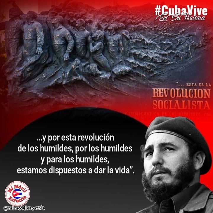 'Y por esta Revolución de los humildes, por los humildes y para los humildes estamos dispuestos a dar la vida.' #FidelPorSiempre #BMCGuineaBissau @DiazCanelB @DrRobertoMOjeda @japortalmiranda @TaniaMCruzHdez @cubaengb @CubacooperaGb @CManuel067 @WongCorrales @LilianF33543992