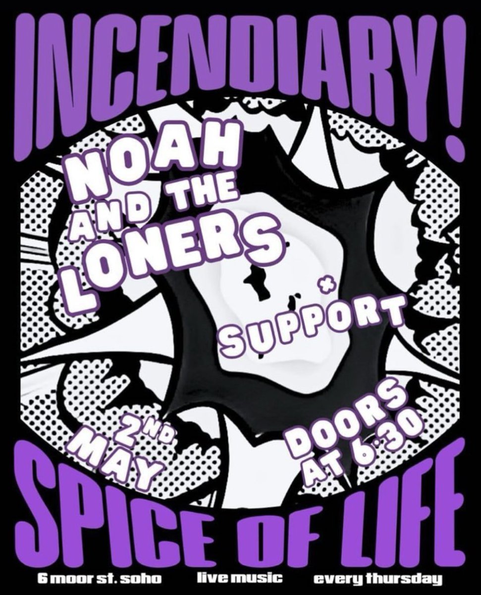 London.
We will be playing The Spice of Life - Soho on 2nd May.
Get tix here:
wegottickets.com/event/617195/