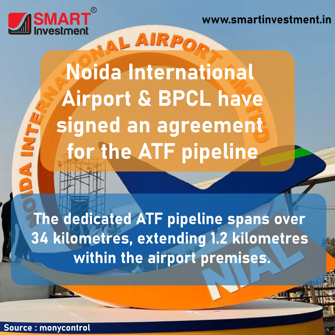 Noida International Airport & BPCL have
signed an agreement for the ATF pipeline

follow for more

#newstoday #export #smartinvestment