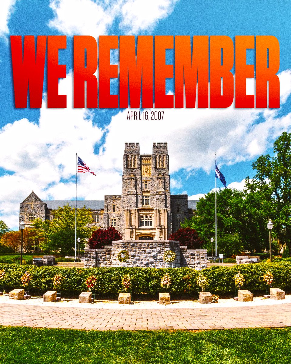 Honoring the 32 Hokies that tragically lost their lives on April 16, 2007. #VTWeRemember