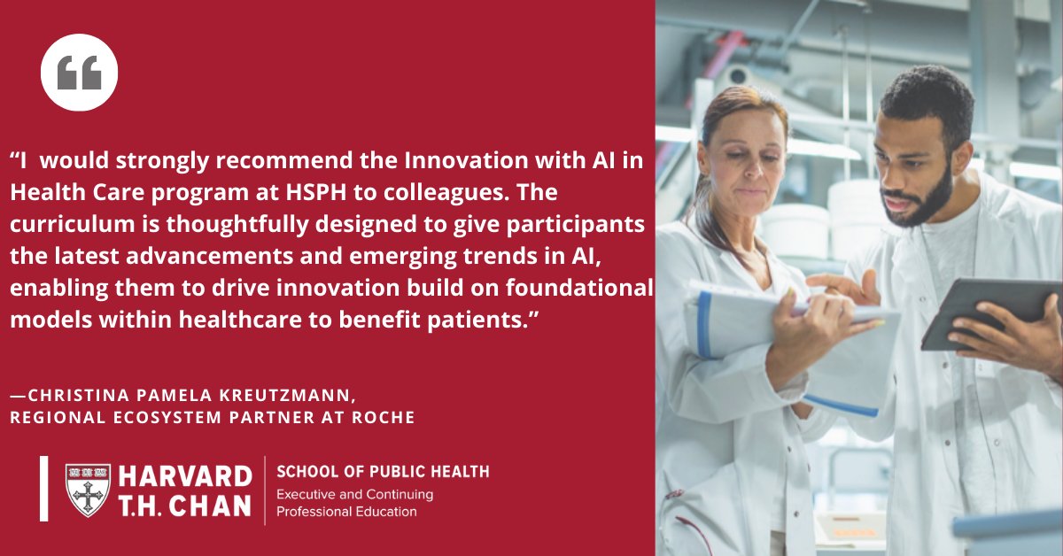 Join our Innovation with AI in Health Care program to lead in AI-driven health innovations. Learn from experts, enhance your strategy, and become a pioneer in health care. Don’t miss this chance! Learn more : bit.ly/3X2MCfr