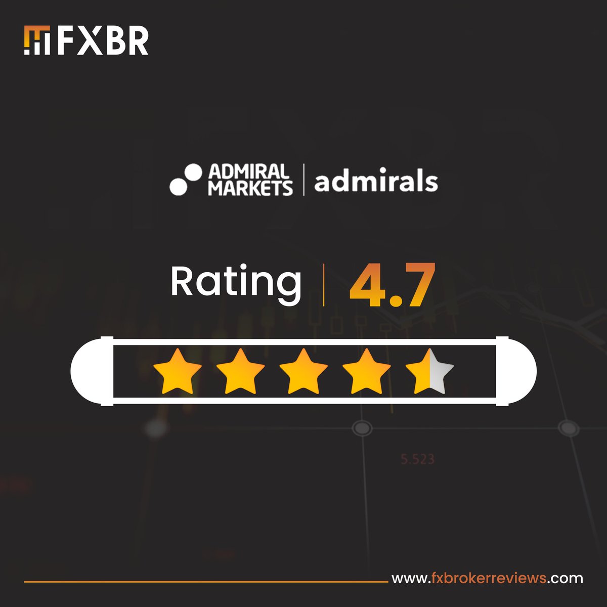 Charting Success with Admiral Markets: ⭐📈 Rated an impressive 4.7 stars on FXBR, Admiral Markets leads the way in trading excellence. Join the community of traders who rely on Admiral Markets for top-notch services.

#AdmiralMarkets #TradingExcellence #NavigateWithConfidence