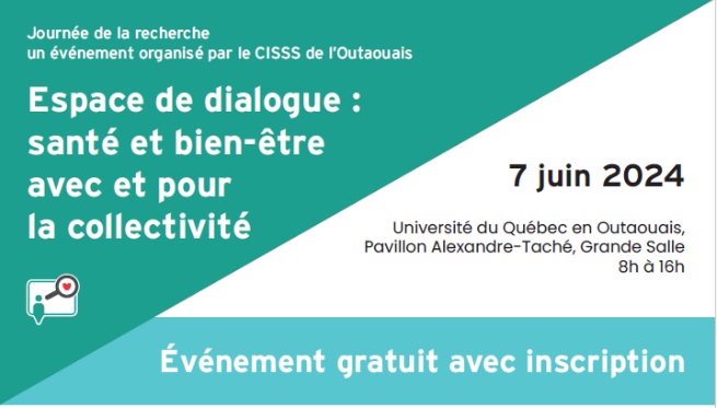 📢 L’@UQO accueille la 5e Journée de la recherche du CISSS de l’Outaouais 📢 Un évènement présenté en collaboration avec la professeure Véronique Nabelsi. @CISSSOutaouais @ville_gatineau Détails et inscriptions gratuites ➡️uqo.ca/nouvelles/1583…
