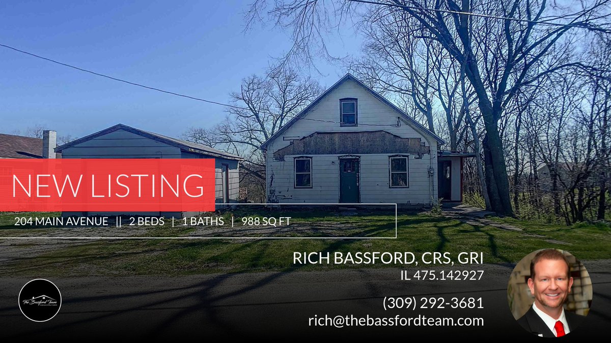 📍 New Listing 📍 Take a look at this fantastic new property that just hit the market located at 204 Main Avenue in Matherville. Reach out here or at (309) 292-3681 for more information

Rich Bassford, CRS, GRI,
RE/MAX Conce... homeforsale.at/204_MAIN_AVENU…