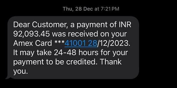 American express credit card ending 1001 got expired on 12/23.already bill payed for last statement for previous card,they issued new card ending 2009 and  I didn't activated, still amex raised new statement asking for money , it impacted my cibil score. 
@AmexIndia  @RBI