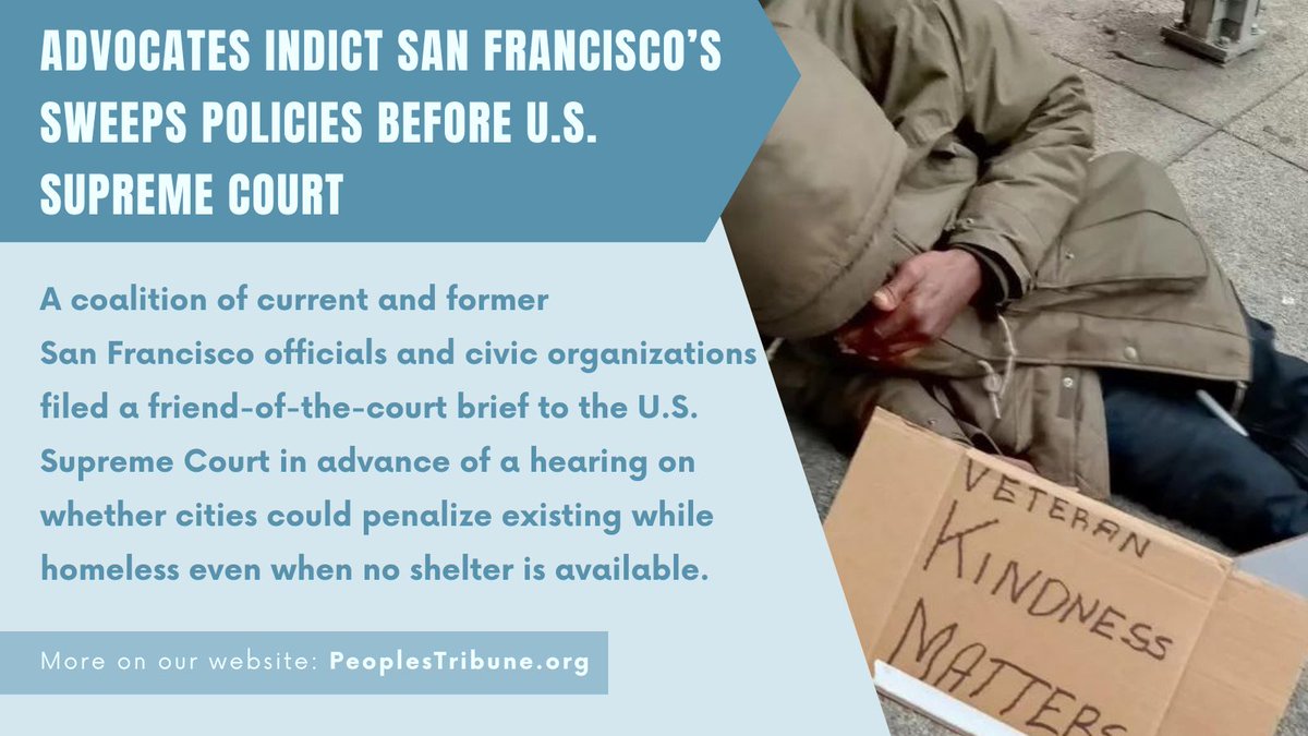“The reality is that our leaders have chosen to play politics instead of doing their jobs [on ensuring services and affordable housing].” Read more here: peoplestribune.org/2024/04/advoca… #Unhoused #Homeless #Houseless