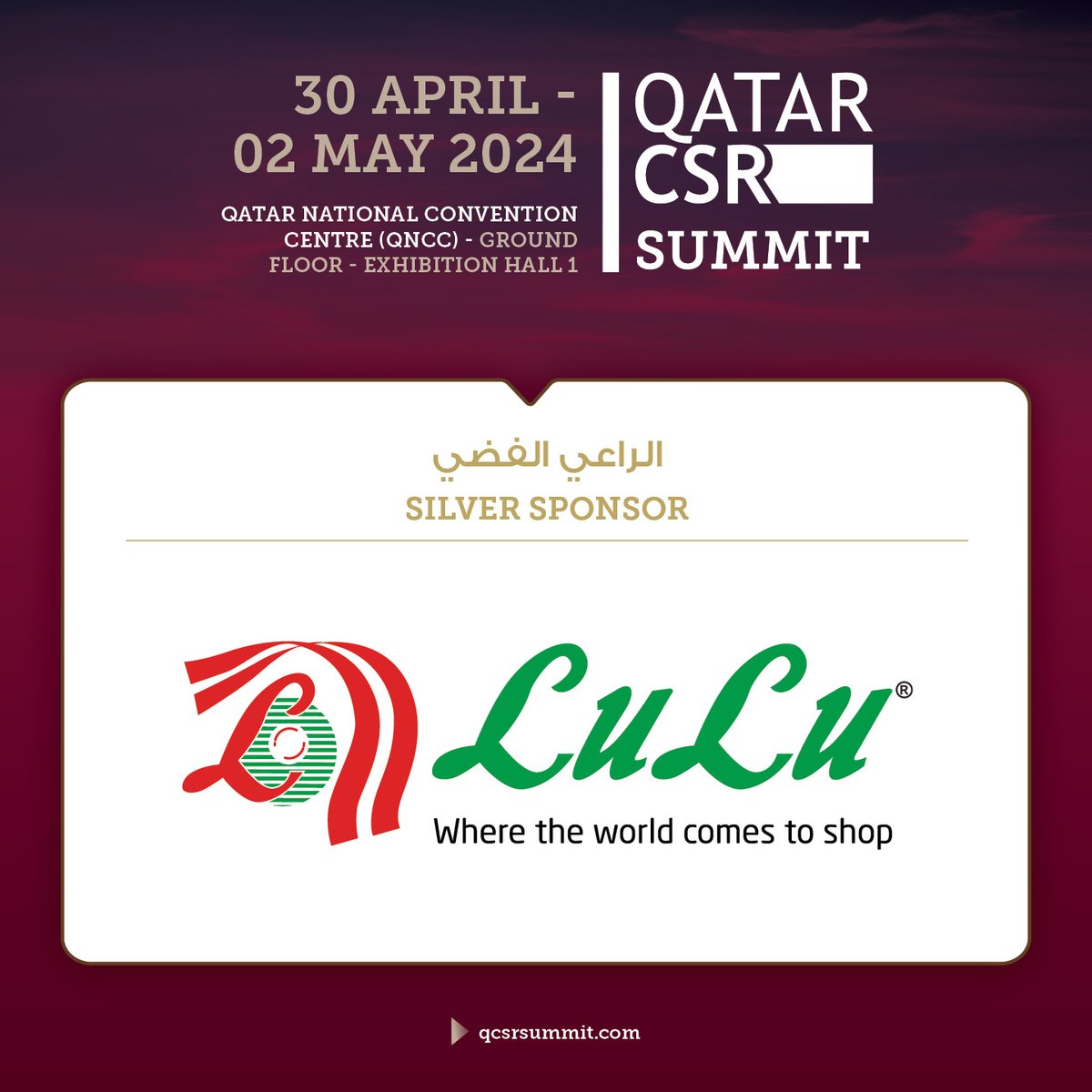 The QCSR Summit is pleased to announce @LuLuHyperQA as a Silver Sponsor. Lulu Group is a leading CSR-driven retailer. Their sustained efforts towards CSR since inception are widely embraced by the community. Through diverse activities, Lulu Group consistently pursues CSR, leaving