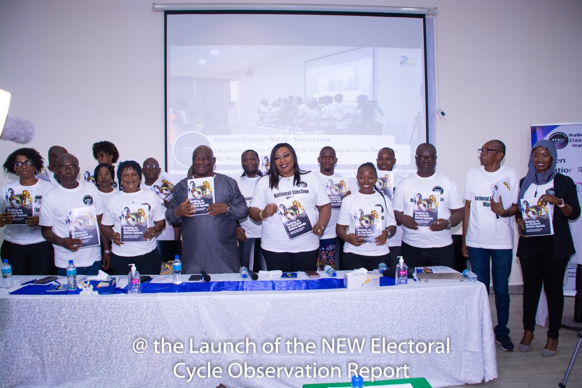 Official launch of the NEW 2023 Electoral Cycle Report @NDI @AYVnews @AfEONet @ehorn_ @WADEMOSnetwork @IrlEmbFreetown @UNDPSierraLeone @USEmbFreetown