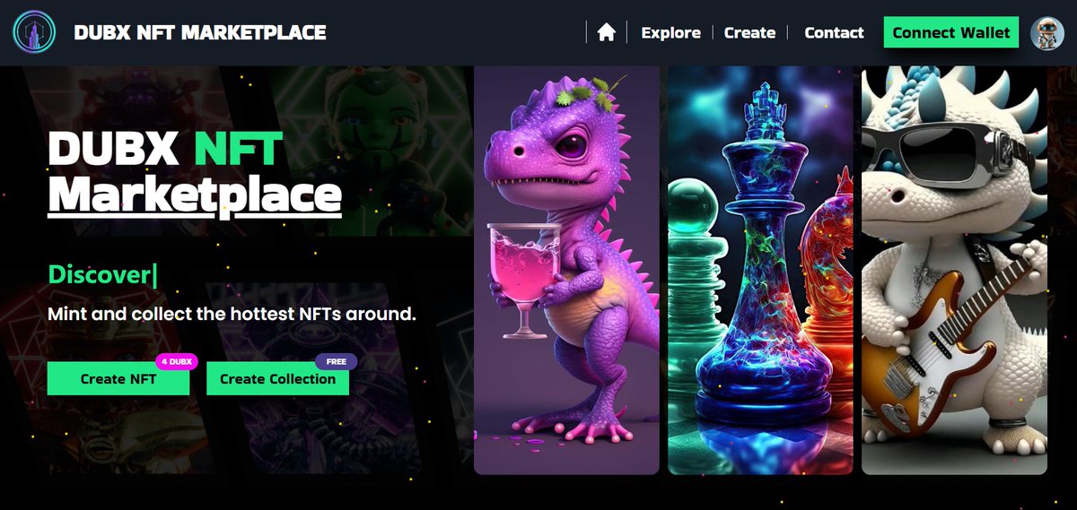 Prepare for the upcoming #NFT Marketplace 🚀
fill your Metamask account with DUBX now💎

#DUBXCOIN is trading on Lbank exchange!! 🚀✨

nft.arabianchain.org