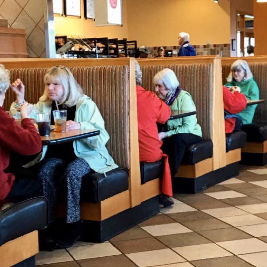 On the third Tuesday of every month, all of the Barbaras get together at their local Panera to discuss all Barbara-related matters.