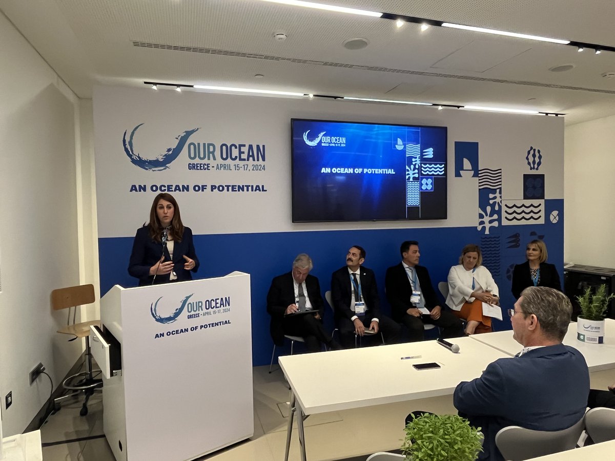 Today in #Athens at @OurOceanGreece, <a href="/AliciaBSaid/">Alicia Bugeja Said</a> highlighted that the upcoming #GFCM Regional Aquaculture Conference in 🇬🇷 is an opportunity to reaffirm the commitment to develop #sustainableaquaculture &amp; discuss future actions to enhance its contribution to #foodsecurity
