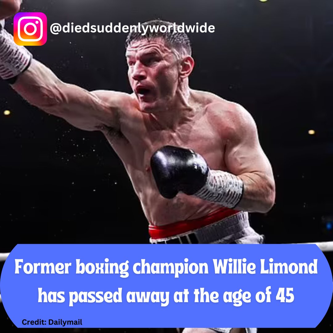 _DiedSuddenly's tweet photo. R.I.P Willie Limond

British boxing star Willie Limond passed away, a week after he was found unconscious in his car. The reports suggested Limond had a seizure while driving in Coatbridge, Glasgow. 

Died: Age 45 (April 15, 2024 - UK) https://t.co/x3yBuzmdNg