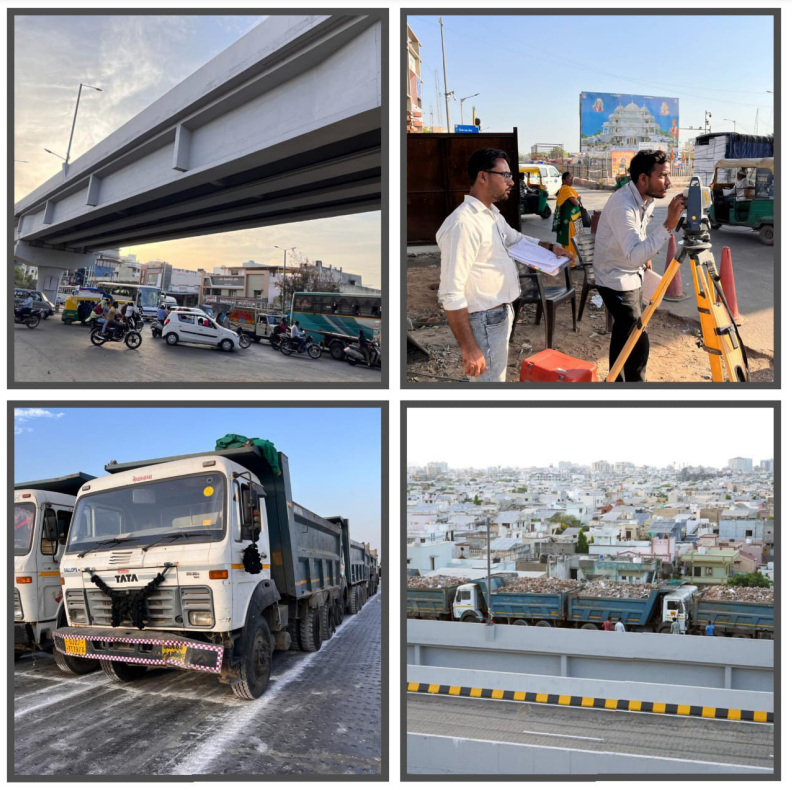 A new 4-lane split flyover ready in Ahmedabad; Opening for public soon after load tests deshgujarat.com/2024/04/16/4-l…