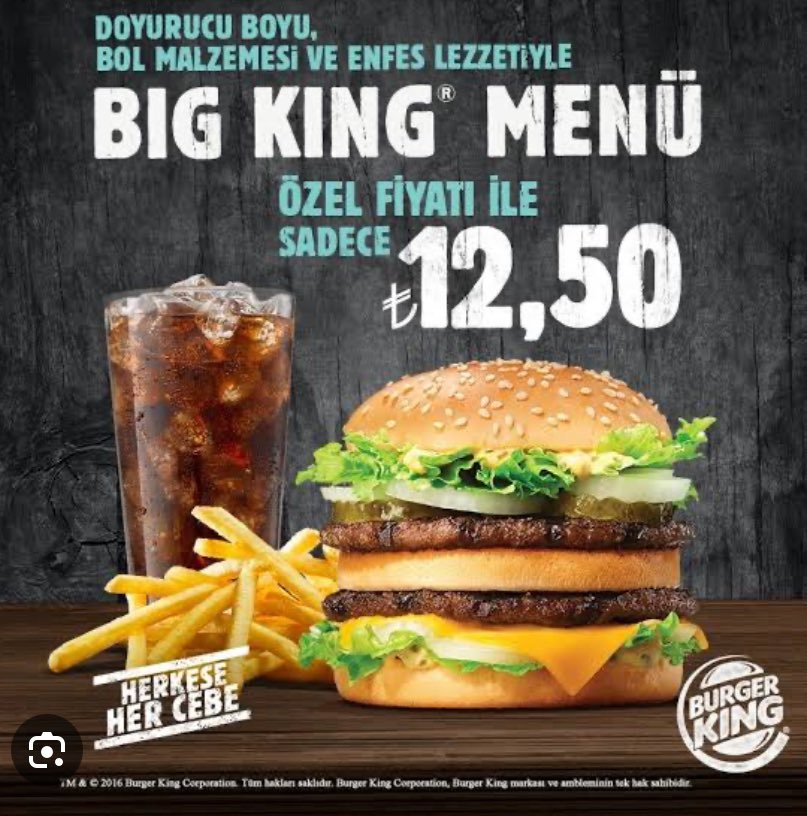 sideeffectonway's tweet photo. @omerceran Fazla değil 2016 4 dolar civarıydı galiba, 2018 yılında da 2 li burger 11 liraydı 2,5 dolar olsa gerek https://t.co/zQnZqCasGF