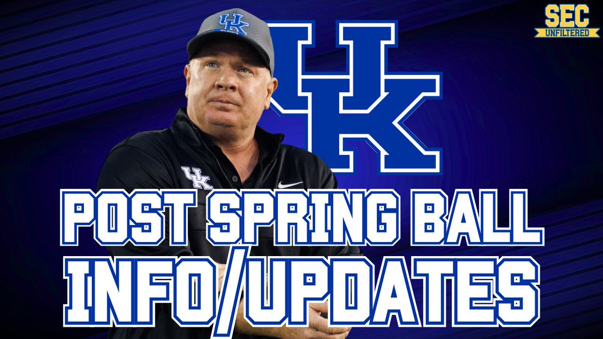 SECUnfiltered's tweet photo. Get the latest intel and updates on Kentucky Football following spring practice as @AdamLuckettKSR joins @CPhilly19 to discuss what the Wildcats showed during the last several weeks

LINK➡️https://t.co/SQiuvDpXS2 https://t.co/onL2bOSBhi