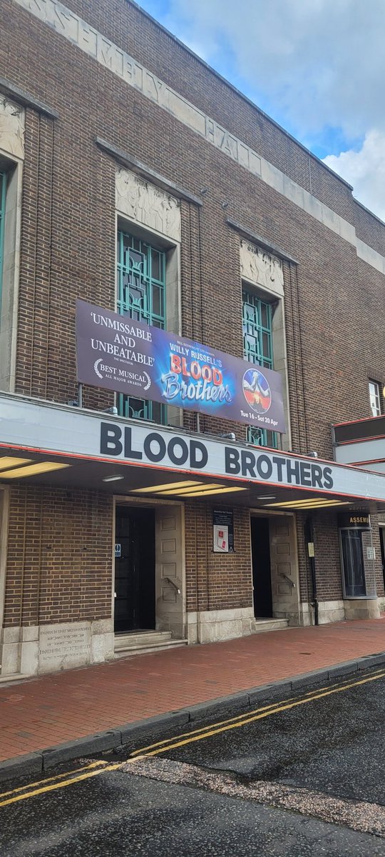 Blood Brothers is finally here! Join us for the opening night of Willy Russell's iconic masterpiece! Starting at 7:30pm, its not to be missed! Book your tickets at: assemblyhalltheatre.co.uk/whats-on/blood… #musical #bloodbrothers #theatre