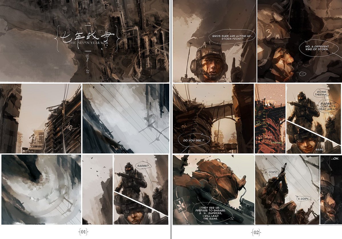 The Seven Year War: Year One (2006)

Done on various emo weekends whilst serving military conscription, ultimately an excuse to mess around w ideas and modulating styles. 

Inspired by DMZ, Ben Templesmith, Ashley Wood. ;) Just gonna dump everything in this thread

Pages 1-2 /10