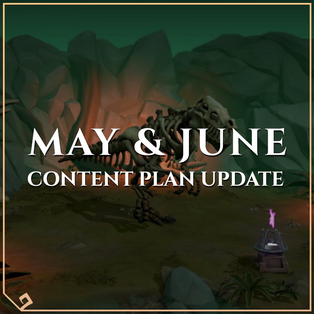 New Rex Matriarch. New Daemonheim Dig Site.

We've updated our content plans for May &amp; June based on your feedback. Here's what to expect:
rs.game/MayJune24Conte…