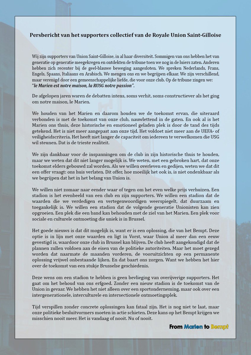 AndyFernandez83's tweet photo. Du Marien au Bempt.
Parce que l’âme d’un Club, ce n’est pas que les pierres, même si on les aime,  mais aussi les supporters qui garnissent nos tribunes. 💛💙 https://t.co/zu4e1jDzZS
