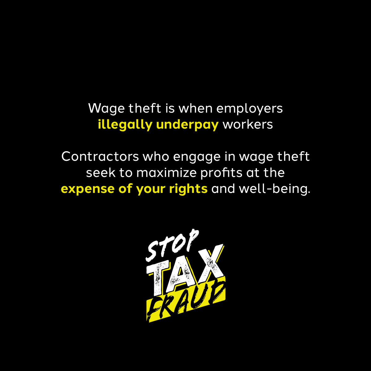 Tax fraud occurs when workers are paid under the table or intentionally misclassified as independent contractors by shady subcontractors or labour brokers who aim to underbid law-abiding businesses. 

Visit StopTaxFraud.ca

#askyourselfwhy #TFDOA2024 #stoptaxfraud