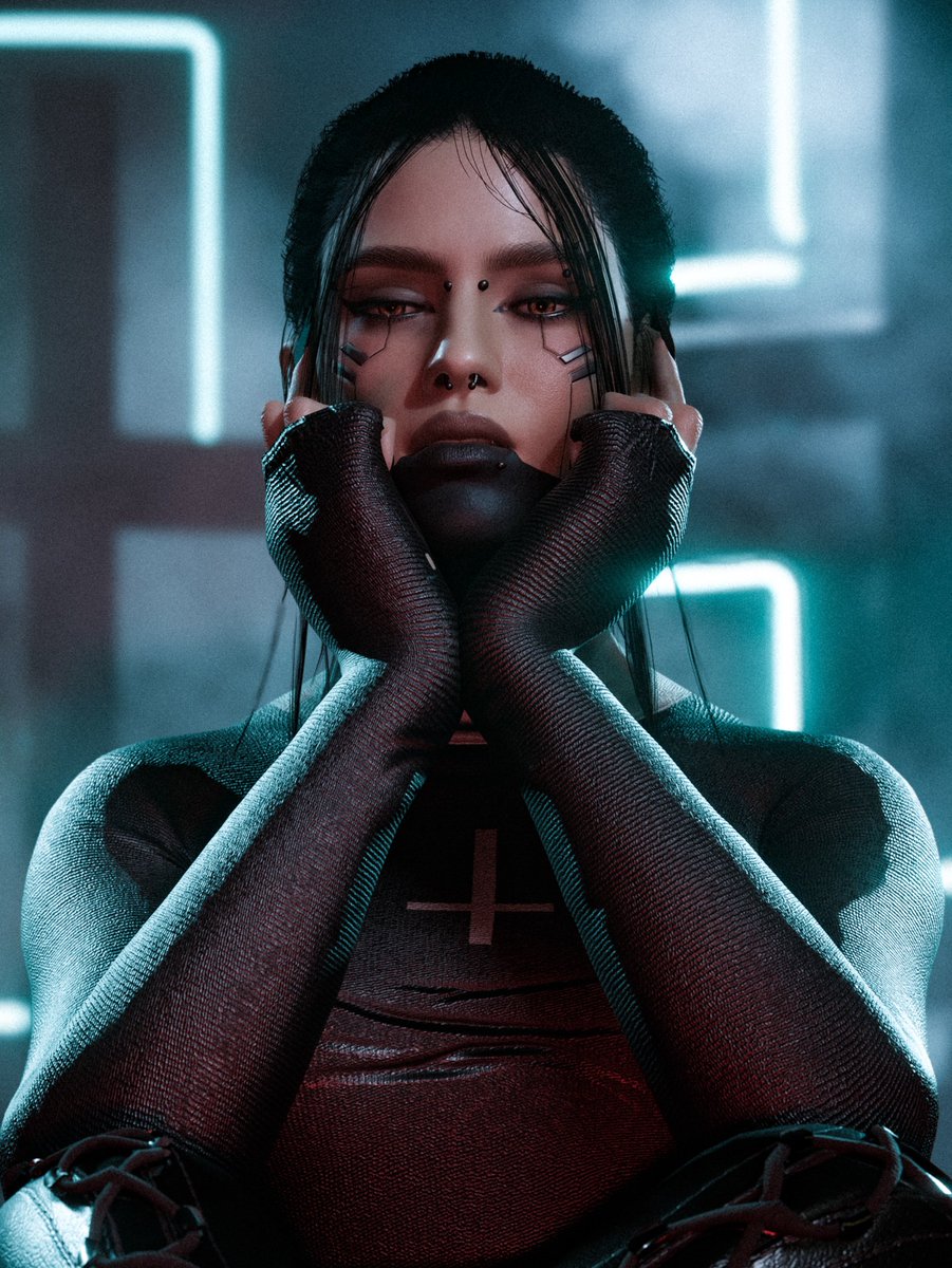 She doesn't have a name yet 😕 Thinking Vai or Villanelle? Any suggestions?
#Cyberpunk2077 #VirtualPhotography #vprt #WorldofVP #VGPUnite #Cyberpunk2077PhotoMode