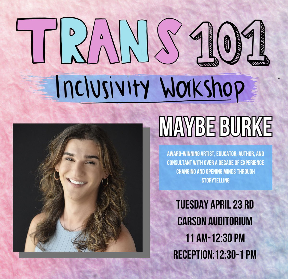 ru_rockout's tweet photo. As part of Rockefeller’s Diversity Week next week, we are co-sponsoring “Trans 101: An Inclusivity Workshop,” facilitated by Tom Wiley and featuring guest speaker Maybe Burke. Join us! 🏳️‍⚧️ https://t.co/CPTjVtMBo8