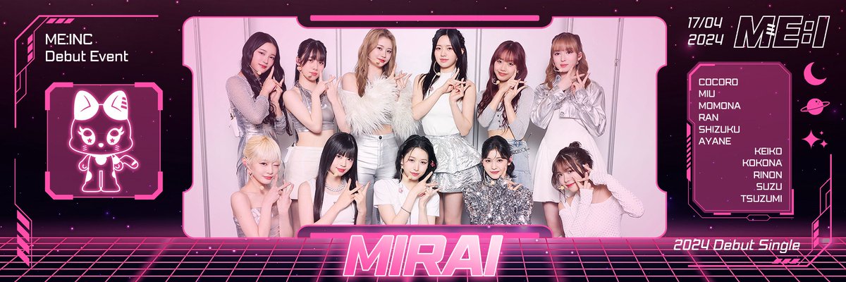 𝅄 Gather 'round, earthlings, to celebrate the momentous debutation of 𝙈𝙀:𝙄 by prettifying our profiles with the 𝘔͟𝘐͟𝘙͟𝘈͟𝘐 twibbon. 𝅄  

{ s.id/24ZOJ } 
{ bingkai.in/mirai }  

𝅄 🛸 𝅄

x.com/ME_I_INC/statu…