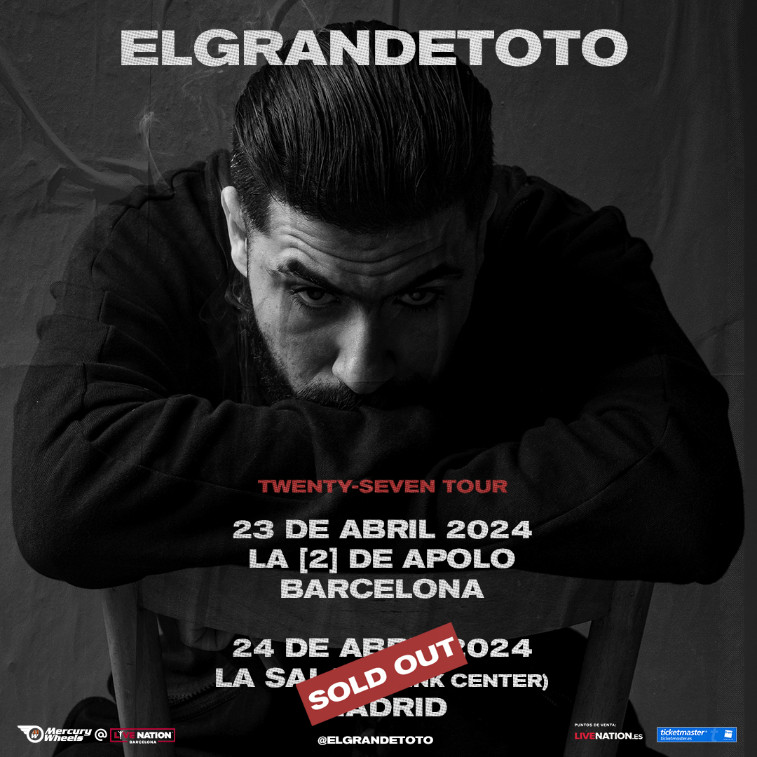 🖤¡Entradas agotadas para ver a ElGrandeToto en Madrid! Últimas entradas para Barcelona en livenation.es