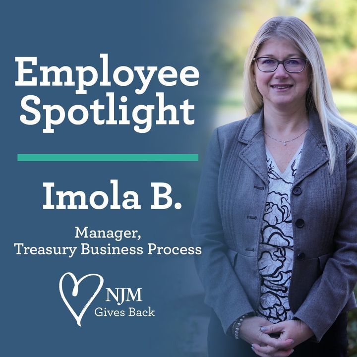 Imola says: “Beyond opportunities to develop professionally, NJM encourages us to give back to our communities. NJM proves through daily actions that we’re here to make the world a better place, bringing to life our Mission, Vision, and Values.” #EmployeeSpotlight #NJMgivesback