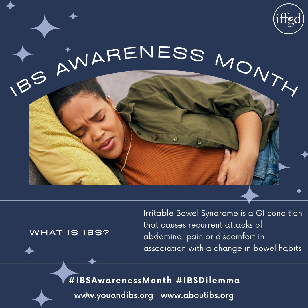 April is #IBSAwarenessMonth.  Approximately 20-40% of all visits to gastroenterologists are due to IBS symptoms.  #IBSDilemma youandibs.org