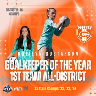 Finally-after all these years you're finally getting recognized for your skills in goal. We couldn't have done the last 3 championships without you, who the heck saves 3 pk's in a state game!!??!! Thank you for your leadership this year K!!!