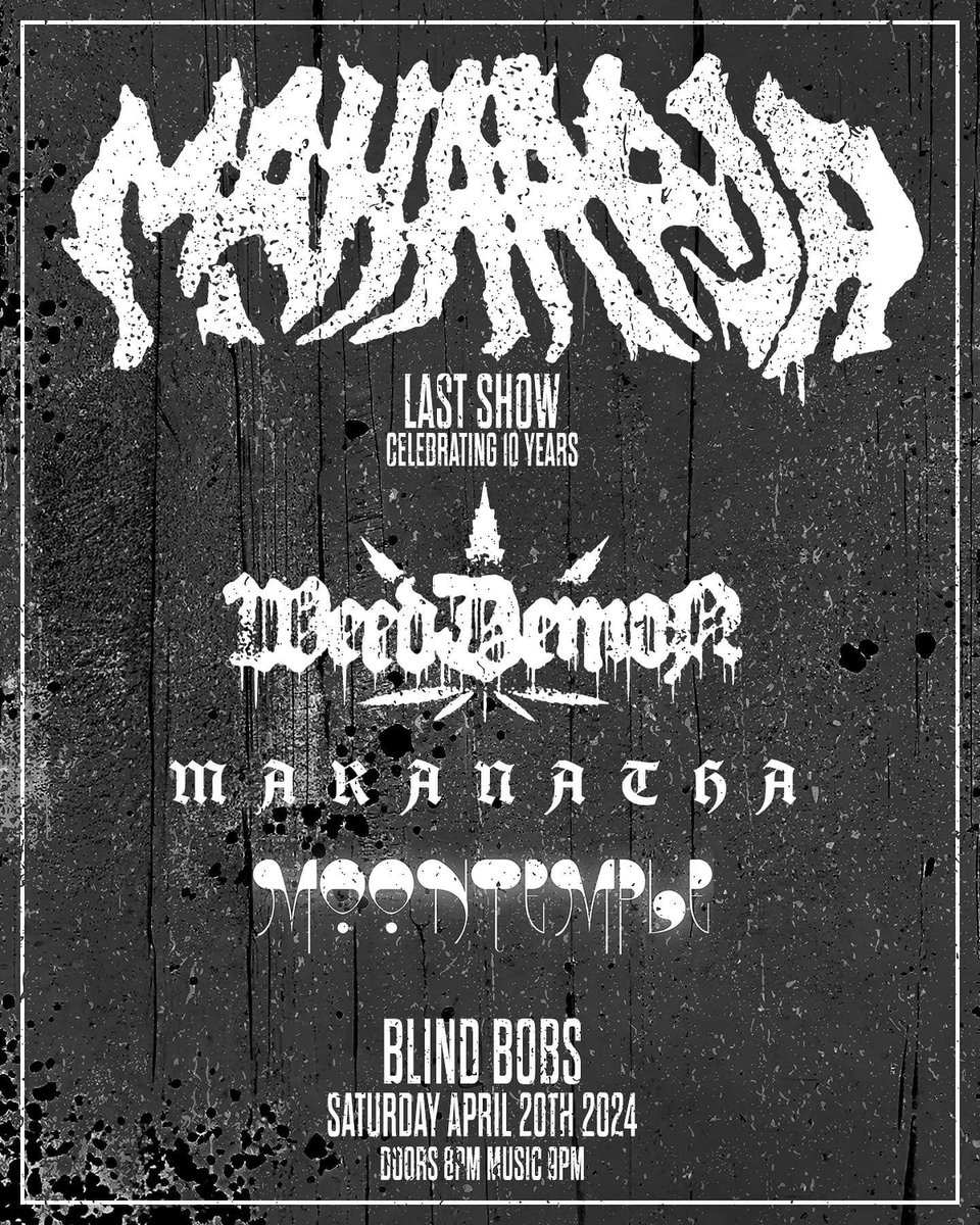 MaranathaSludge's tweet photo. SATURDAY WE BRING THE HEAVY RIFFS TO DAYTON. https://t.co/xnYMQvaGKK