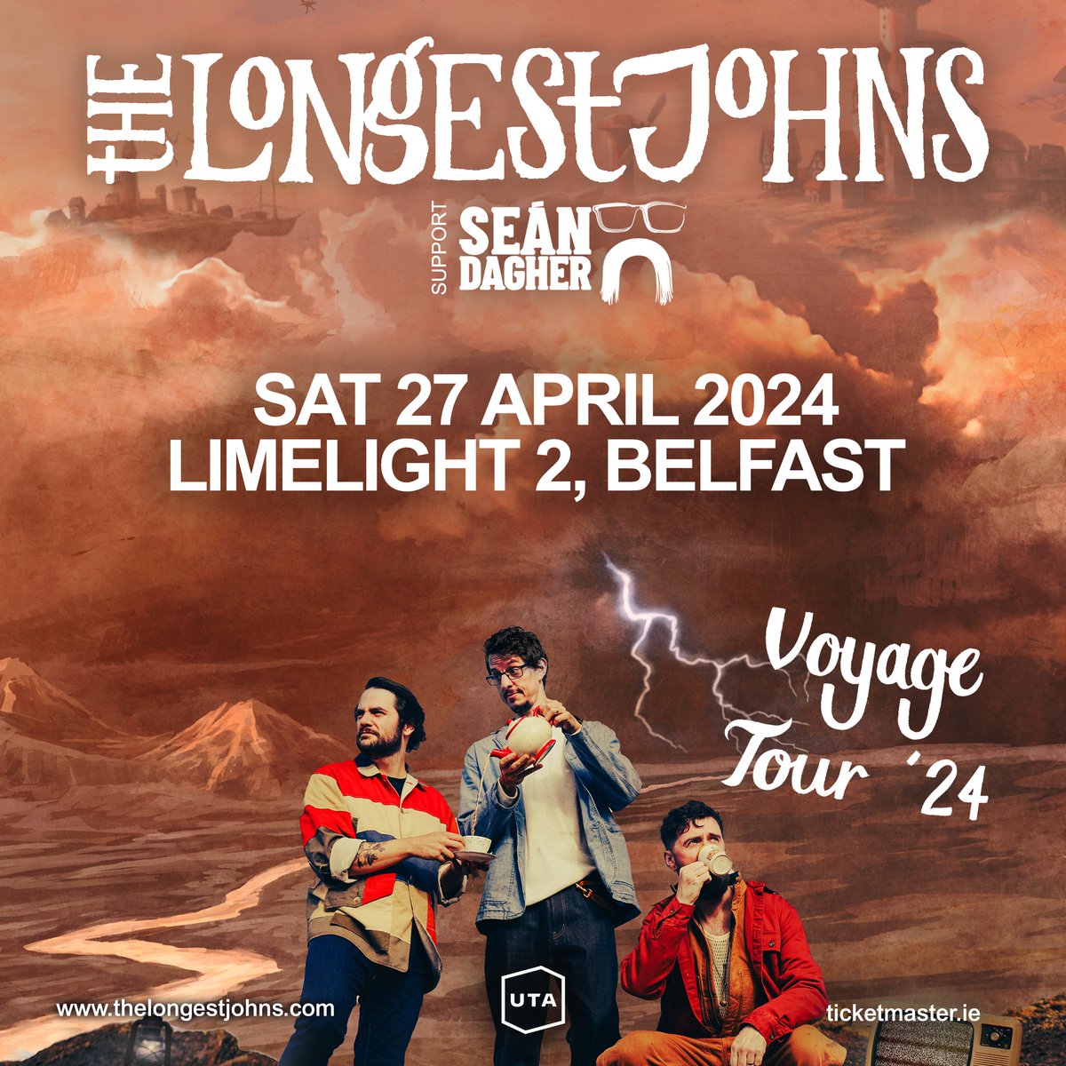 𝐍𝐎𝐓 𝐋𝐎𝐍𝐆 𝐔𝐍𝐓𝐈𝐋 British Folk musicians @TheLongestJohns take to The Limelight with special guest & multi-instrumentalist @seandagher on April 27th! Remaining tickets 👉🏼 bit.ly/TLJApr27