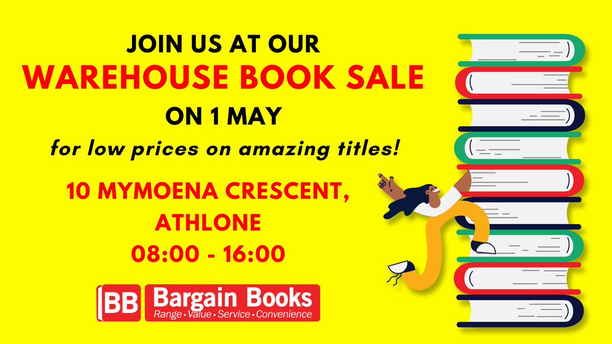 Bargain Books Warehouse Sale is Back! Join us at our warehouse to scout for unique reads at brilliant prices on the 01st of May 2024. Link to Event: fb.me/e/1T5uDjHBQ We look forward to seeing you there!