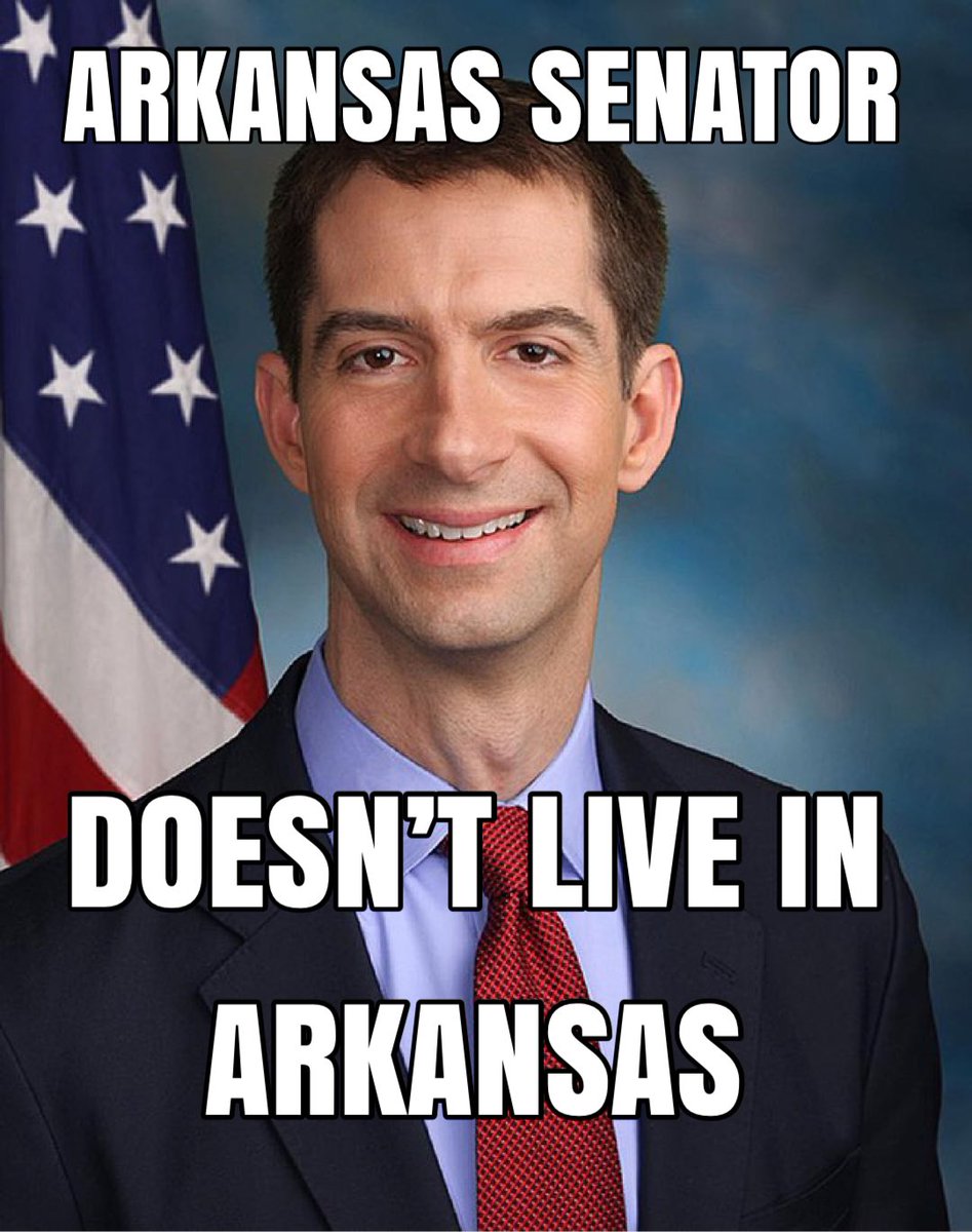 Just another reminder that Tom Cotton wouldn’t have any clue how Arkansans would deal with protestors because he doesn’t live here. Also, his wife and kids have never lived here. #arpx