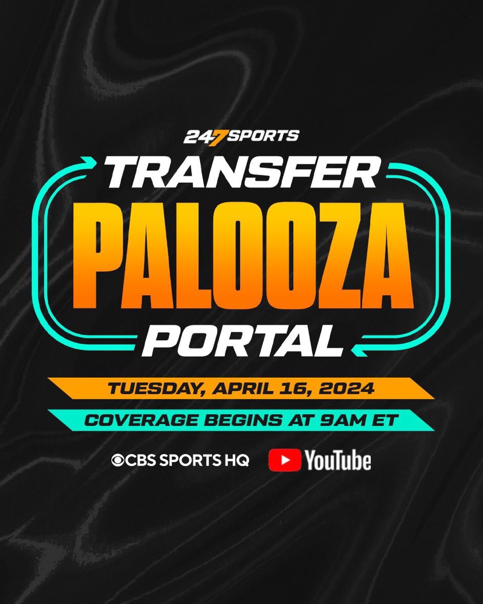 The ONLY place for College Football Transfer Portal is @247Sports 🏈 Latest entries w @mzenitz & @chris_hummer 🏈 Experts on Bama, Michigan, Arizona, UW & more 🏈 @CoachReedLive & @CoachGVDixon on the REAL conversations between staffs & players WATCH youtube.com/live/vkY1YiWl7…