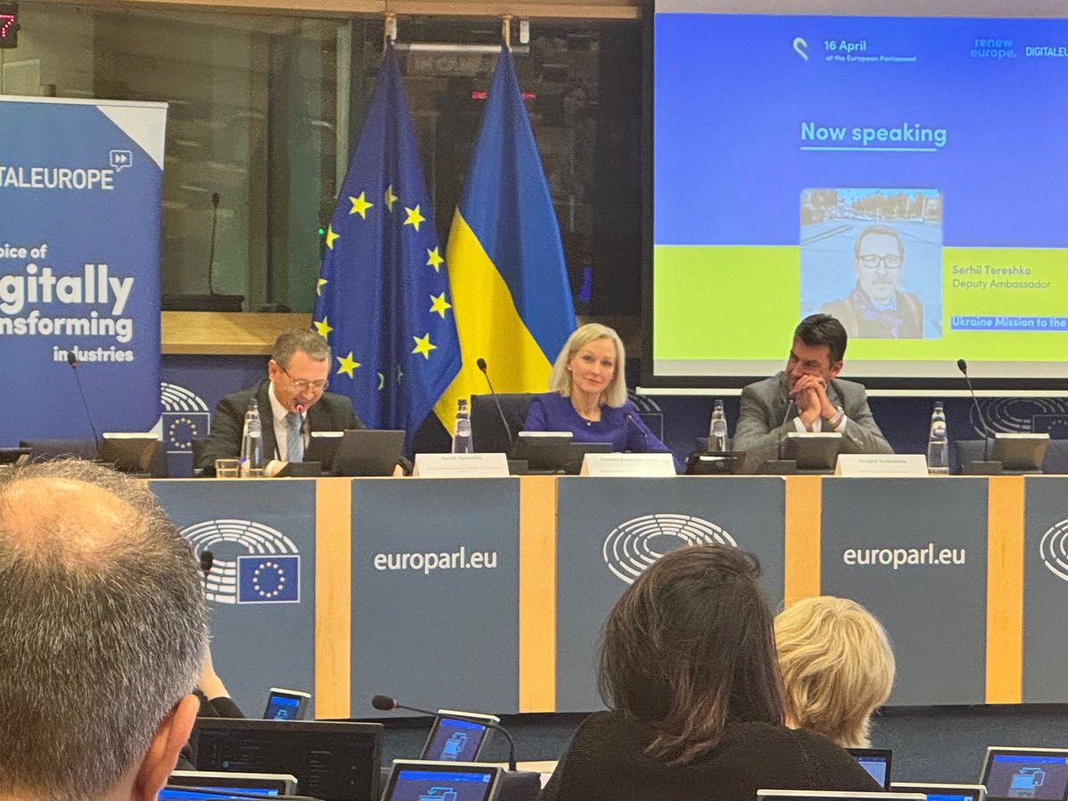 “#Ukraine is not only a story of war and suffering, it s a story of success. Today Ukrainians can access any service they need through their mobile phones, we have so much to learn from them”. This sums up very well the spirit of our event today at the @Europarl_EN as captured…