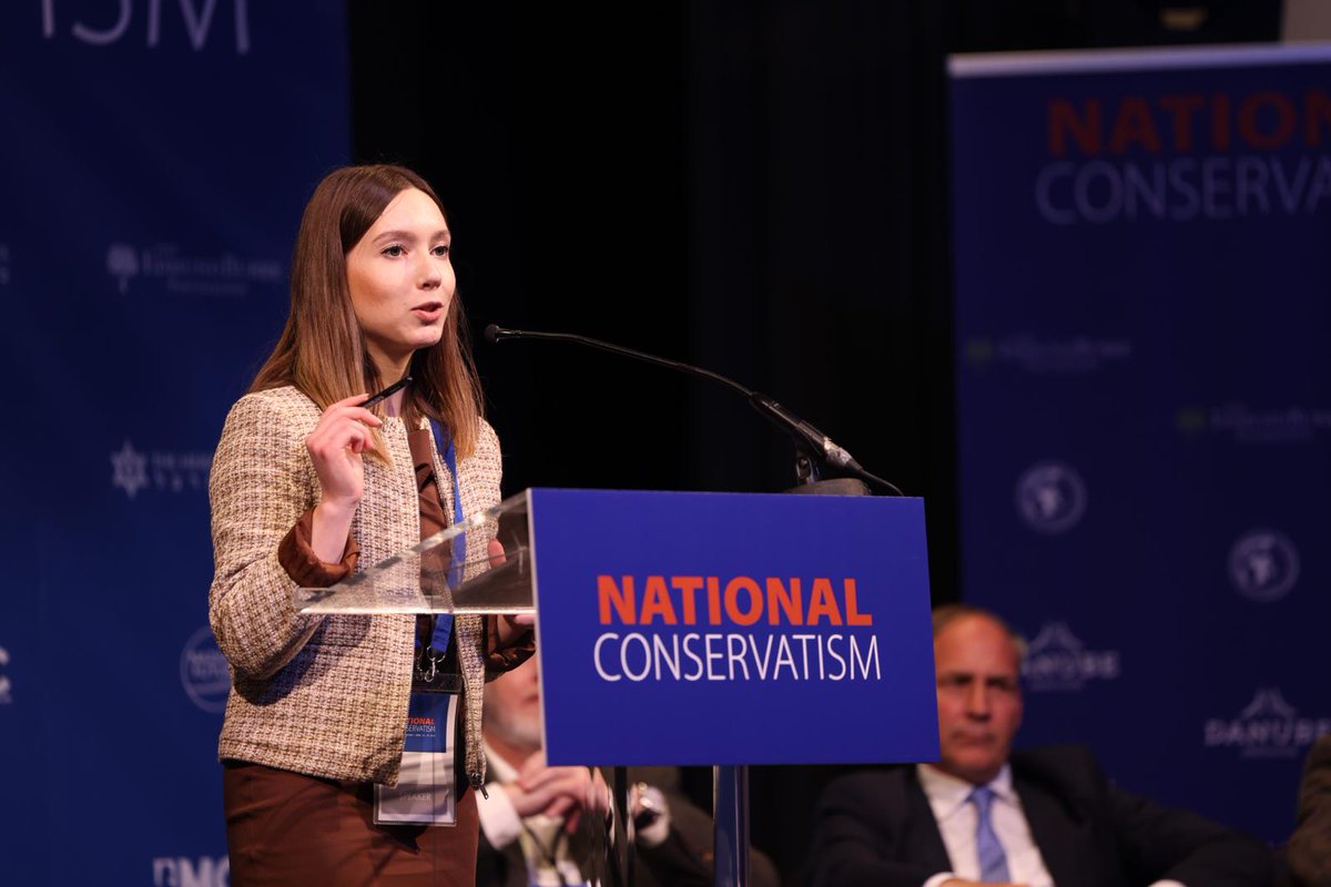 NatConTalk's tweet photo. Hungary is proudly and unapologetically a nation state and intends to remain one.

Nationalism is not about wanting to oppress or defeat other nations, but putting your own nation first.

-Zsófia Tóth-Bíró #NatConBrussels2 of @EuroConOfficial https://t.co/UkXJTUYSSM