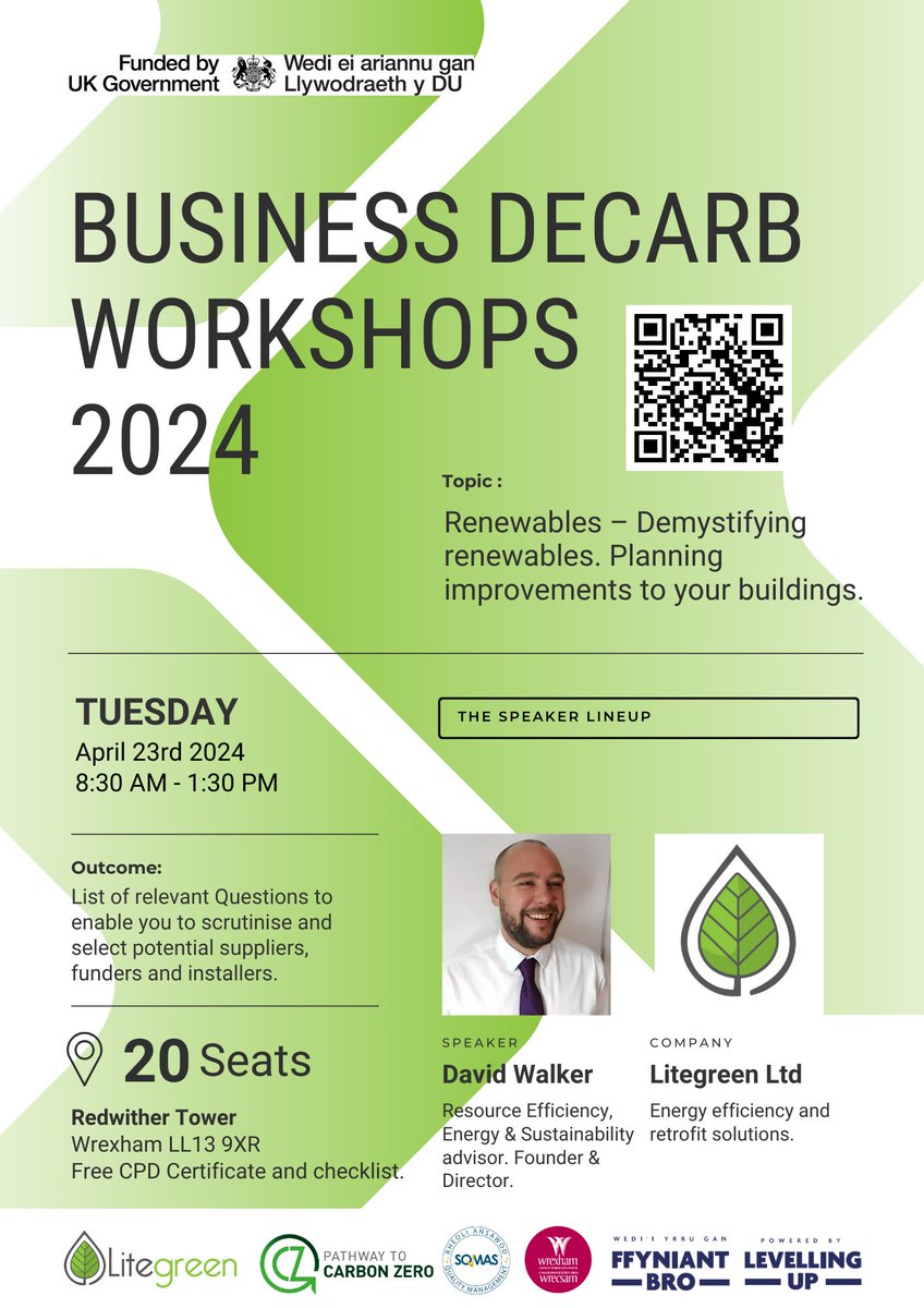 📣𝗔𝗿𝗲 𝘆𝗼𝘂 𝗮 #𝘄𝗿𝗲𝘅𝗵𝗮𝗺𝗯𝘂𝘀𝗶𝗻𝗲𝘀𝘀? Come join us for the 4th workshop in our new series with @WxmBizSupport. Our Director & #energy expert @David_at_Lg will be there to offer guidance on planning #renewables for your building.🌍 🎟️eventbrite.co.uk/e/838569533047…