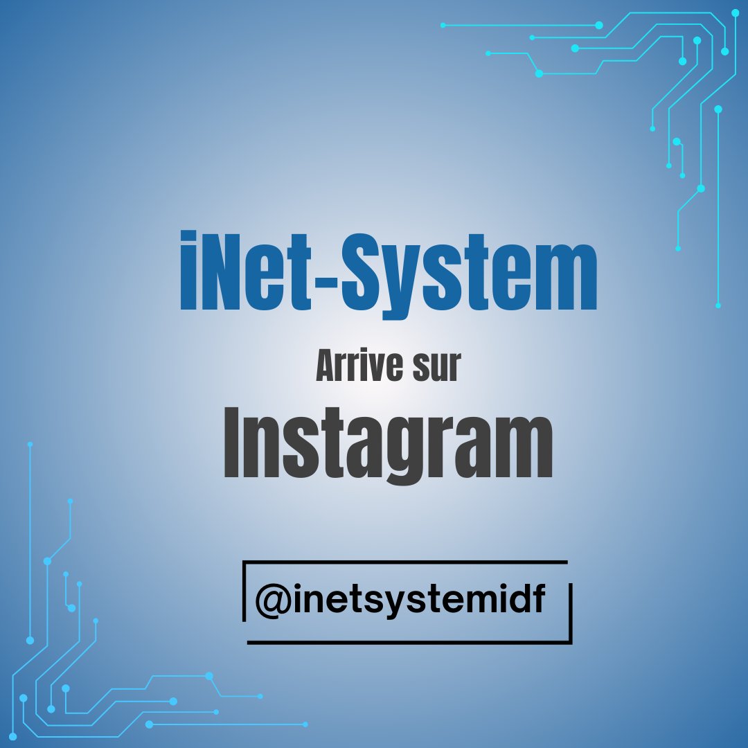 iNetSystemFr's tweet photo. iNet-System est présent sur Instagram ! Suivez-nous dès maintenant (inetsystemidf) ! #apple #inetsystem https://t.co/bysHMlFh9k