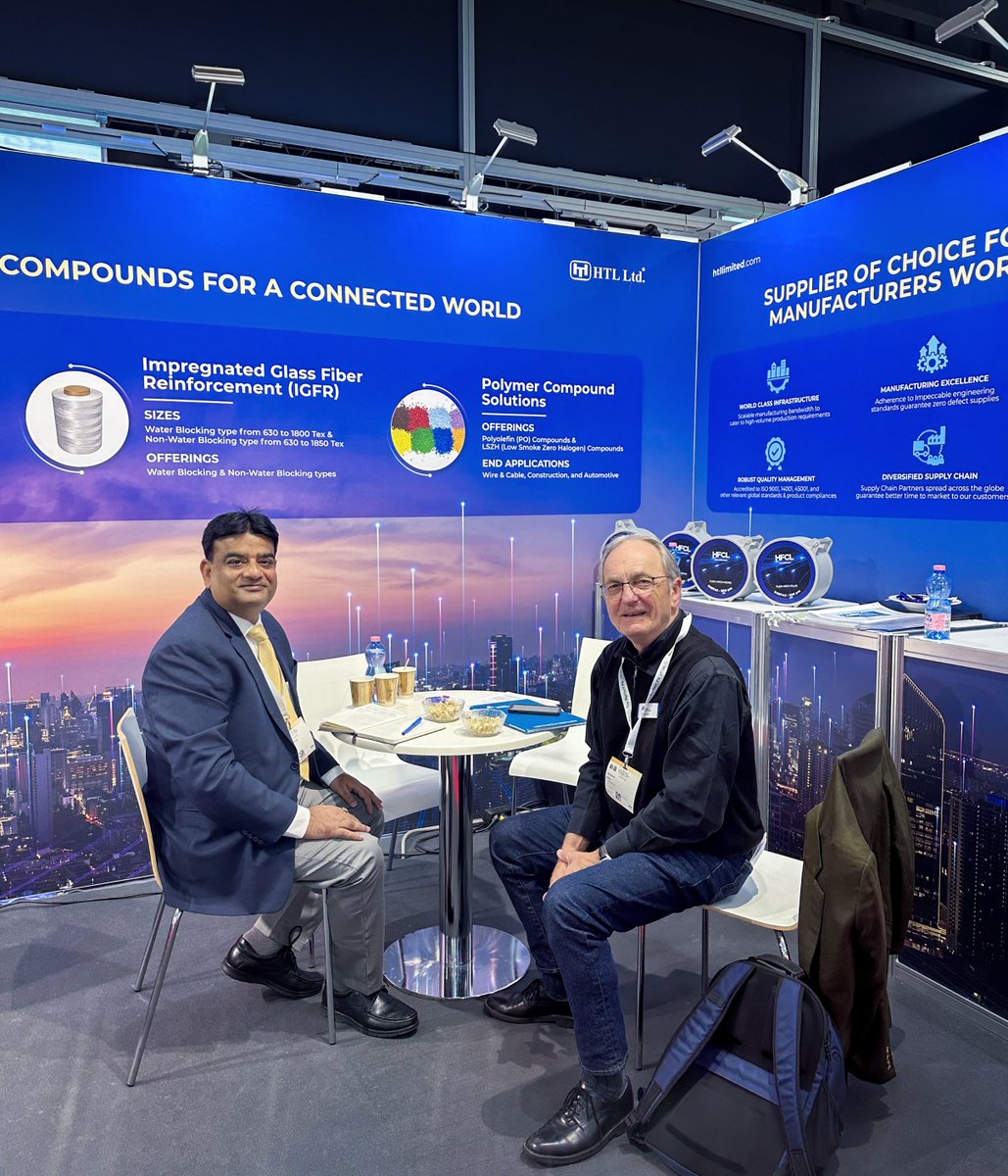 htl_limited's tweet photo. Here are some snippets from Day 2 at #WireDusseldorf! Have a look!
Join us to witness HTL’s & HFCL's cutting-edge products as supplied to cable manufacturers worldwide.
See you at Booth G42-1 in Hall 15. Don’t miss it!
#HTLatWireDusseldorf #CableReinforcements #Polymers https://t.co/b9PvBVSla5