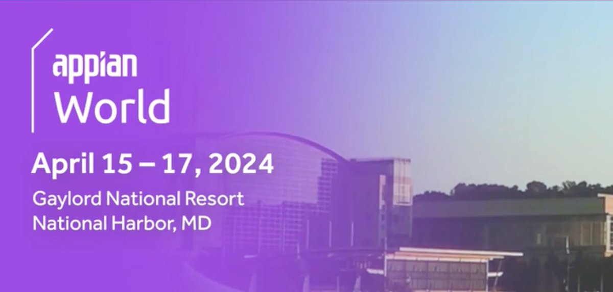 #APPIANWORLD SUPER THREAD: Today @Appian kicks off their big annual confab at the @GaylordNational in @NationalHarbor, MD. Their #lowcode platform, w/ integrated #datafabric + #AI is now an enterprise “go to” for #digitaltransformation. Follow this 🧵 for all the details! 1/x