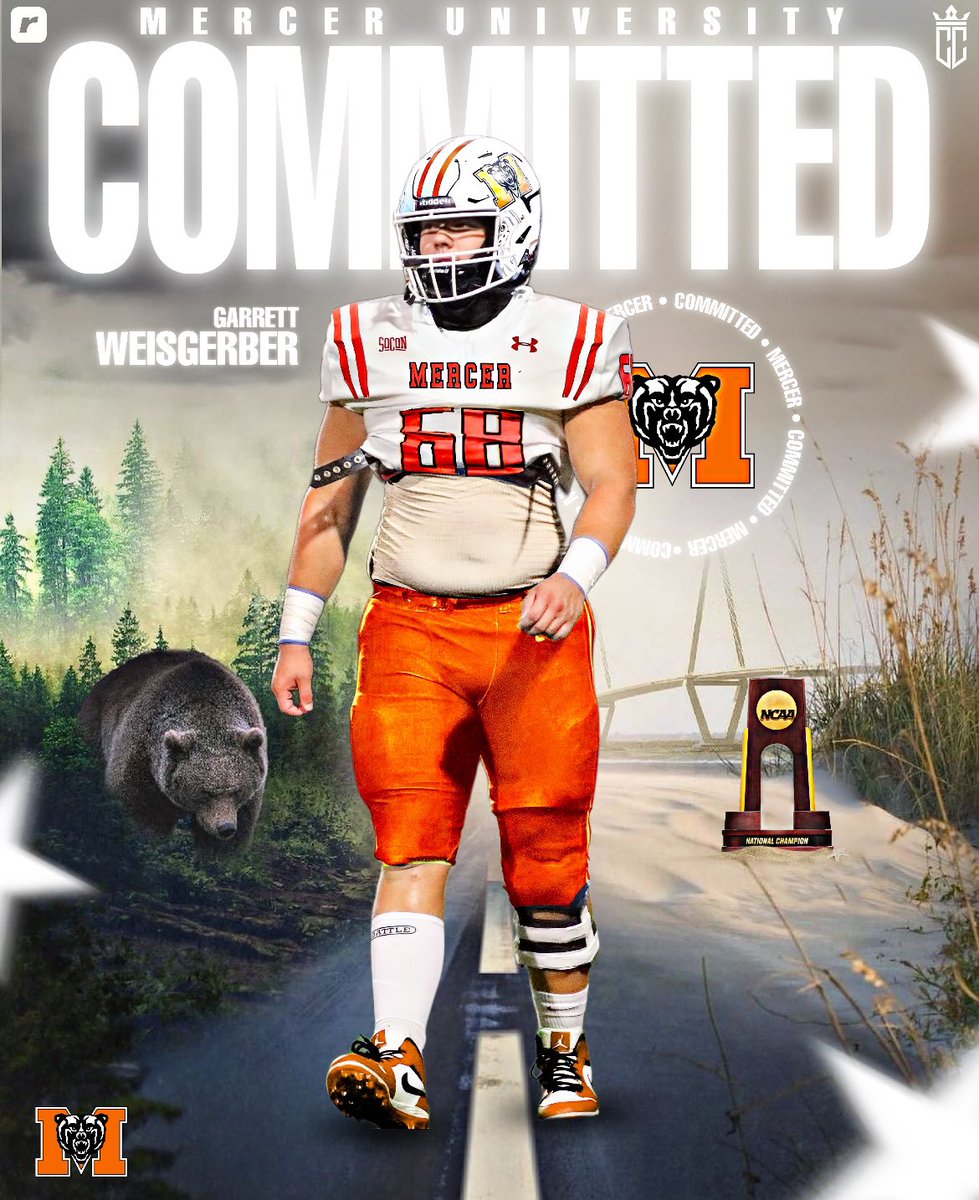 After a long and thoughtful process i’m proud to say im committed to @MercerFootball thankful to everyone who has recruited me throughout the process. Go Bears‼️ @coach_mjacobs @coachLong95 @TO_65FB @CoachJones_25 @MarshallMcDuf14 @BigPlayRay50