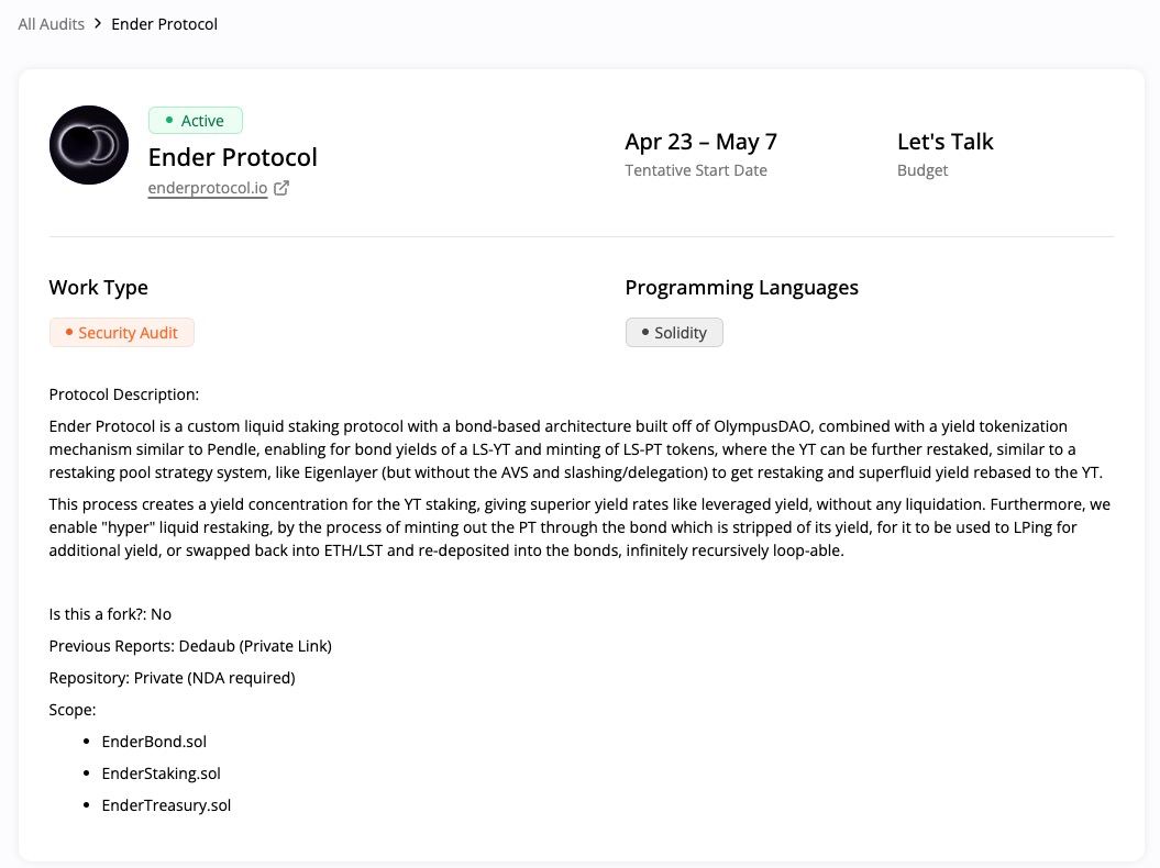 FindAudit's tweet photo. Another day, another project was listed at FindAudit.

We keep on serving the community 🫡 https://t.co/8qUSZtE1lc